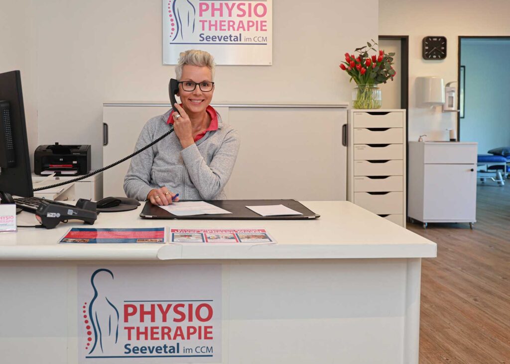 Der Empfangstresen bei Physio im CCM